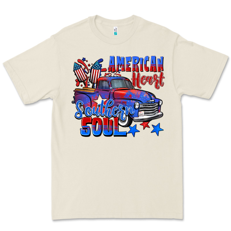 American Heart Southern Soul Truck 4th Of July Premium Tee by CowGirlArtShop | Teevron