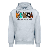Heather Grey Being a Momma Makes My Life Complete Urban Hoodie - CowCowDesign
