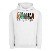 Pigment Lunar Rock Being a Momma Makes My Life Complete Urban Hoodie - CowCowDesign