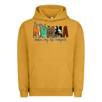 Pigment Peanut Butter Being a Momma Makes My Life Complete Urban Hoodie - CowCowDesign