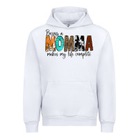 White Being a Momma Makes My Life Complete Urban Hoodie - CowCowDesign