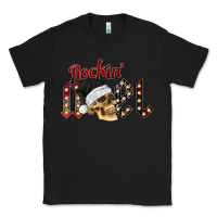 Black rockin noel skull Classic Tee - CowhideDigitalArt