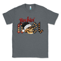 Charcoal Heather rockin noel skull Classic Tee - CowhideDigitalArt