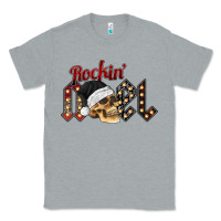 Heather Grey rockin noel skull Classic Tee - CowhideDigitalArt