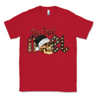 Red rockin noel skull Classic Tee - CowhideDigitalArt