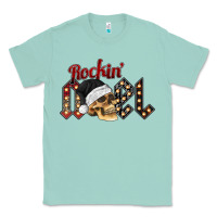 Seafoam rockin noel skull Classic Tee - CowhideDigitalArt