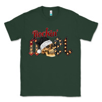 Sports Green rockin noel skull Classic Tee - CowhideDigitalArt
