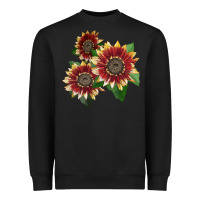 Black Florenza Sunflower Heavyweight Sweatshirt - LillyAllenDesigns