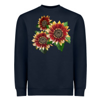 Navy Florenza Sunflower Heavyweight Sweatshirt - LillyAllenDesigns