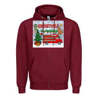 Burgundy christmas is coming tumbler Zipper Hoodie - BundleAndBundleShop