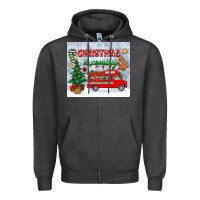 Charcoal Heather christmas is coming tumbler Zipper Hoodie - BundleAndBundleShop