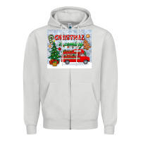 Dove Grey christmas is coming tumbler Zipper Hoodie - BundleAndBundleShop