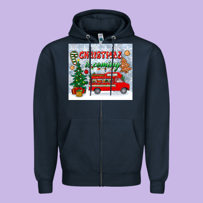 Christmas Is Coming Tumbler Zipper Hoodie Designed By Bundleandbundleshop