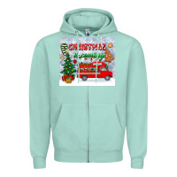 Seafoam christmas is coming tumbler Zipper Hoodie - BundleAndBundleShop