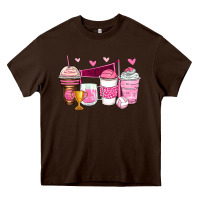 Chocolate Brown volleyball coffee cups Heavy Core Tee - Zillion Design Studio