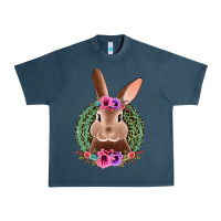 Midnight Navy western leopard and flowers easter bunny Urban Heavy Tee - Jasminsmagicworld