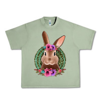 Oil Green western leopard and flowers easter bunny Urban Heavy Tee - Jasminsmagicworld