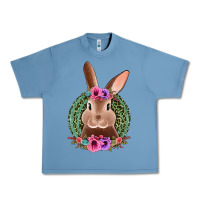 Pebble Blue western leopard and flowers easter bunny Urban Heavy Tee - Jasminsmagicworld