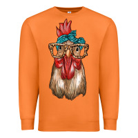 Carrot chicken with bandana and leopard Premium Sweatshirt - texasbilliewilder