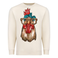 Sandshell chicken with bandana and leopard Premium Sweatshirt - texasbilliewilder