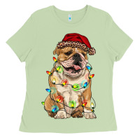 Matcha christmas bulldog Ladies Tee - RanaPortraitStore