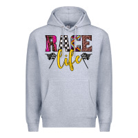 Heather Grey race life Premium Hoodie - JahusDesignShop