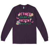 Plum retired library kid present bookish girlie Long Sleeve Tee - MaliasSmallBusiness