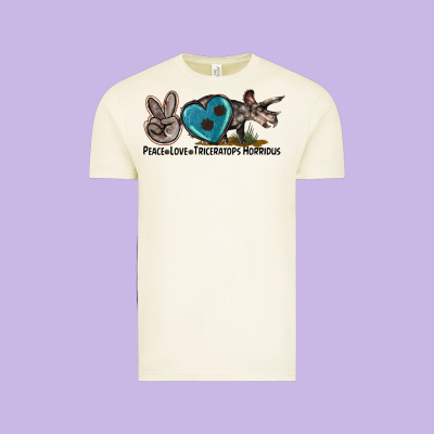 Peace Love Triceratops Horridus Vintage Tee Designed By Lillyallendesigns