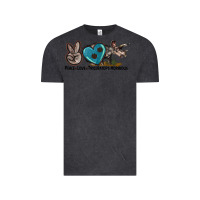 Vintage Black peace love triceratops horridus Vintage Tee - LillyAllenDesigns