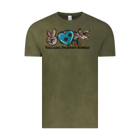 Vintage Olive peace love triceratops horridus Vintage Tee - LillyAllenDesigns