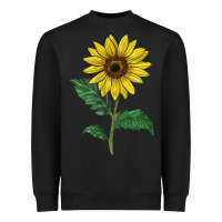 Black Sunray yellow sunflower Heavyweight Sweatshirt - LillyAllenDesigns