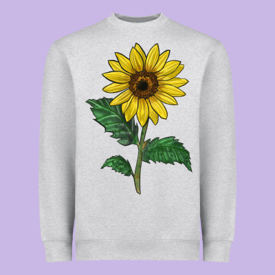 Sunray Yellow Sunflower Heavyweight Sweatshirt Designed By Lillyallendesigns