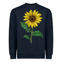 Navy Sunray yellow sunflower Heavyweight Sweatshirt - LillyAllenDesigns