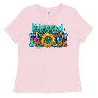 Blessed Mom Sunflower Ladies Tee | Teevron
