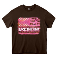 Chocolate Brown Back The Pink American Flag Heavy Core Tee - texasbilliewilder