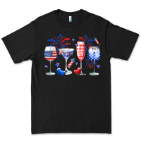 Black 4th of July wine glasses Premium Tee - Neo Western