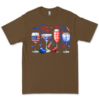 Cacao 4th of July wine glasses Premium Tee - Neo Western