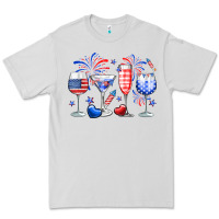 Dove Grey 4th of July wine glasses Premium Tee - Neo Western