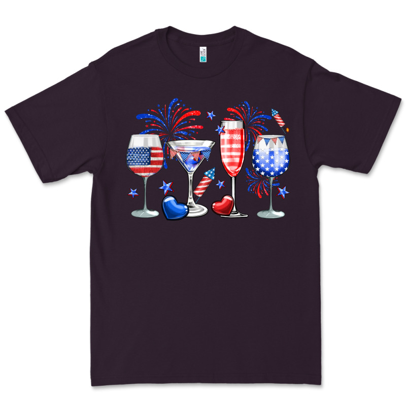 4th Of July Wine Glasses Premium Tee by Neo Western | Teevron