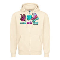 Sandshell peace love roller skate Zipper Hoodie - BundleAndBundleShop