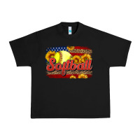 Black Western American Flag Softball Urban Heavy Tee - LillyAllenDesigns