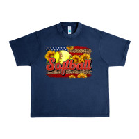 Navy Western American Flag Softball Urban Heavy Tee - LillyAllenDesigns