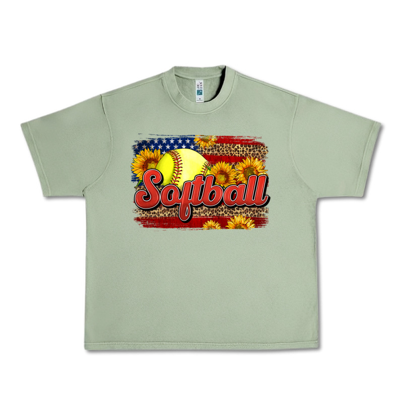 Western American Flag Softball Urban Heavy Tee by LillyAllenDesigns | Teevron