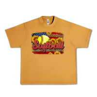 Peanut Butter Western American Flag Softball Urban Heavy Tee - LillyAllenDesigns