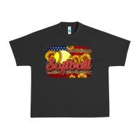 Pigment Black Western American Flag Softball Urban Heavy Tee - LillyAllenDesigns