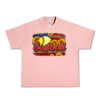 Salmon Western American Flag Softball Urban Heavy Tee - LillyAllenDesigns