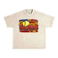 Sandshell Western American Flag Softball Urban Heavy Tee - LillyAllenDesigns