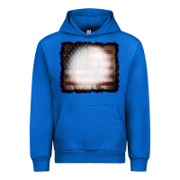 Cobalt America Wood Flag with bBeach Effect Urban Hoodie - CowCowDesign