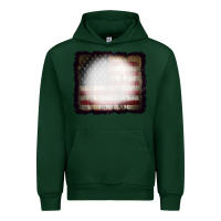 Forest Green America Wood Flag with bBeach Effect Urban Hoodie - CowCowDesign