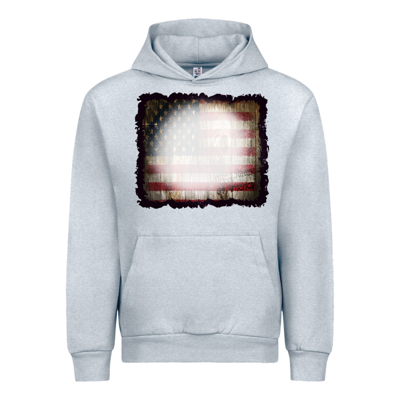 America Wood Flag With Bbeach Effect Urban Hoodie by CowCowDesign | Teevron